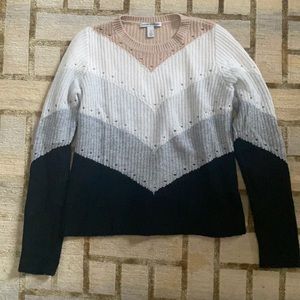 Autumn Cashmere Striped Crew Sweater